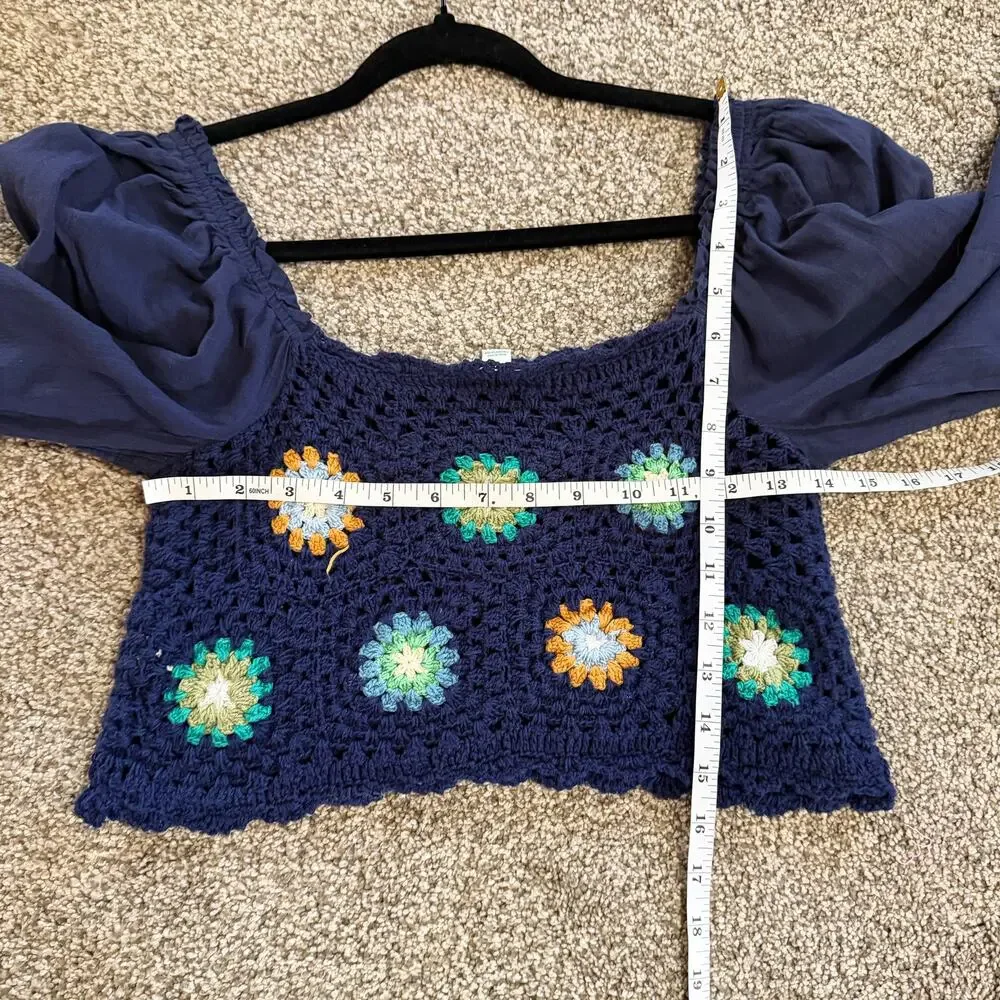 Aerie Crochet Crop Top Size Small